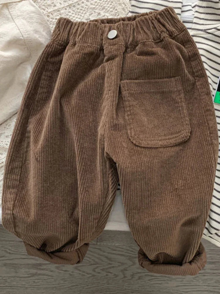 מכנס קורדרוי עם כיסים