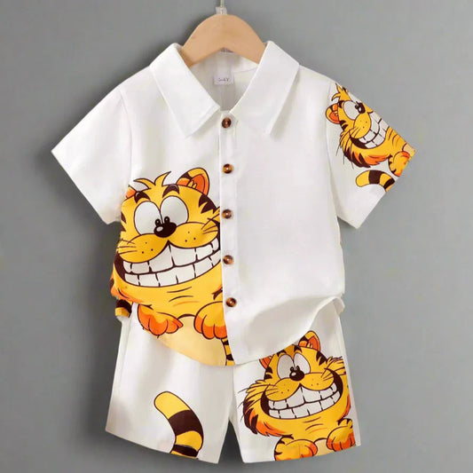 חליפת נמרים קצרה מכופתרת